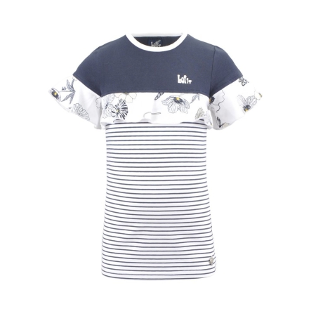 Lofff t-shirt Loiza navy gestreept (A24-438)