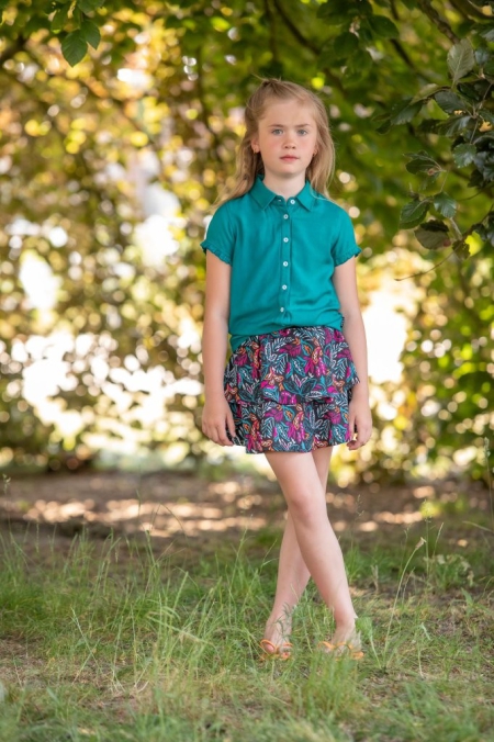 Lovestation22 t-shirt Benice teal blue (A24-506)