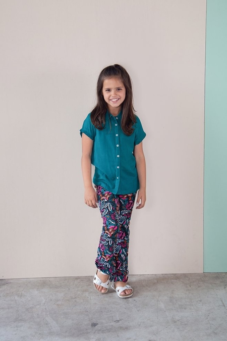 Lovestation22 flared pants Bowie tropi resort (A24-509)