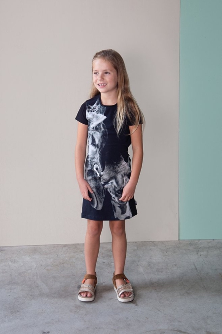 Lovestation22 jurk Babette black giraf (A24-515)