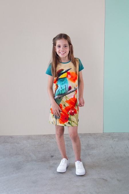 Lovestation22 jurk Bauke teal blue ijsvogel (A24-516)