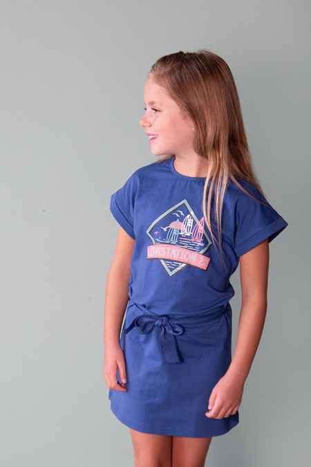 Lovestation22 jurk Belinda federal blue (A24-543)