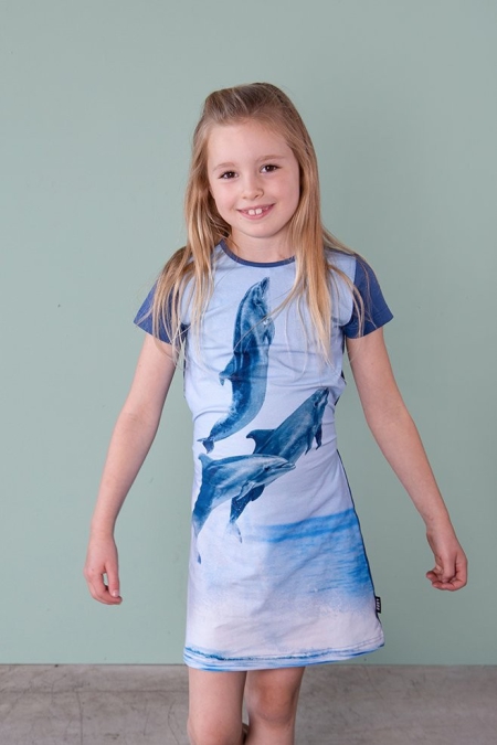 Lovestation22 jurk Bianca fedral blue dolfijnen (A24-546)