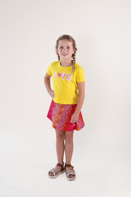 Nais t-shirt Debbie empire yellow Love (A24-714)