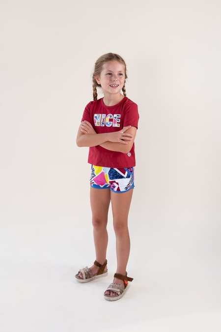 Nais t-shirt Delylah cardinal red Nice (A24-725)