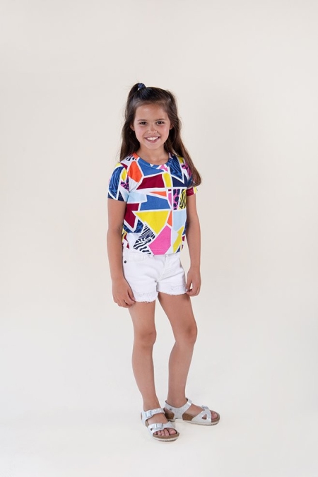 Nais t-shirt Dione patchwork (A24-726)