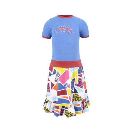 Nais dress Doutzen french blue (A24-727)