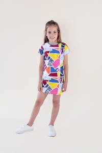 Nais dress Do patchwork (A24-728)