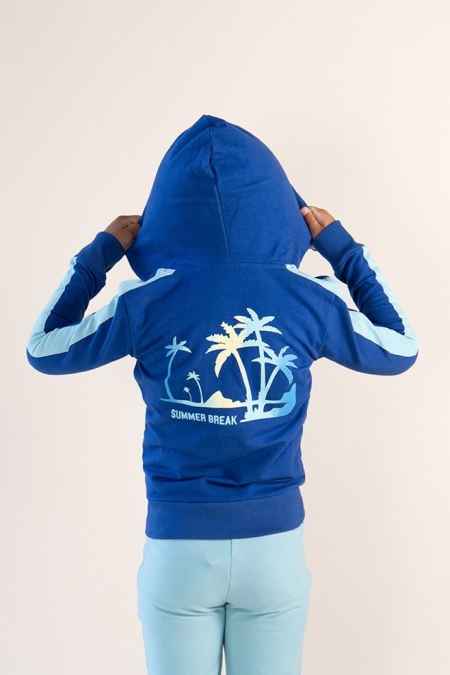 Nais hoodie vest Dylan delft blue (A24-748)