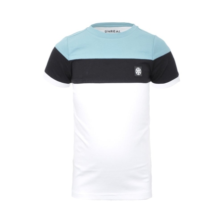 Unrealba6 t-shirt Esra blue color block (A24-907)
