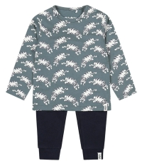 Dirkje pyjama dusty green off white (00312)