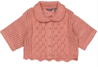 Levv kort gebreid vest Katja old pink