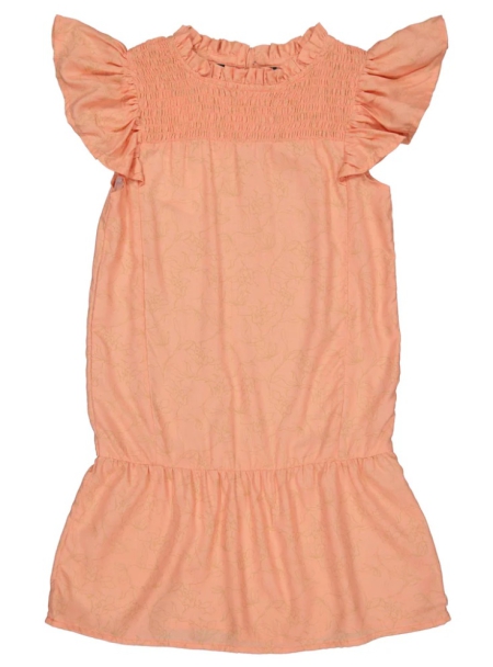 Levv jurk Madou aop yellow flower (peach)