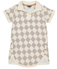 Levv jurk Mae aop taupe graphic