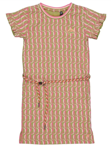 Quapi jurk Babette aop pink stripe