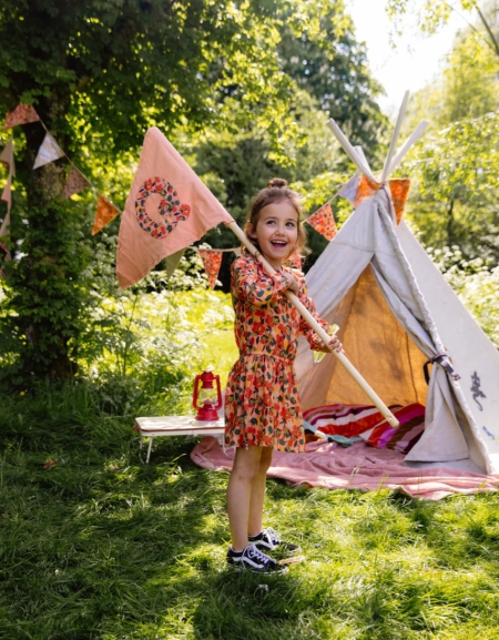 Quapi jurk Baily aop pink graphic