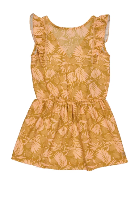 Quapi jurk Beike aop pink leaves