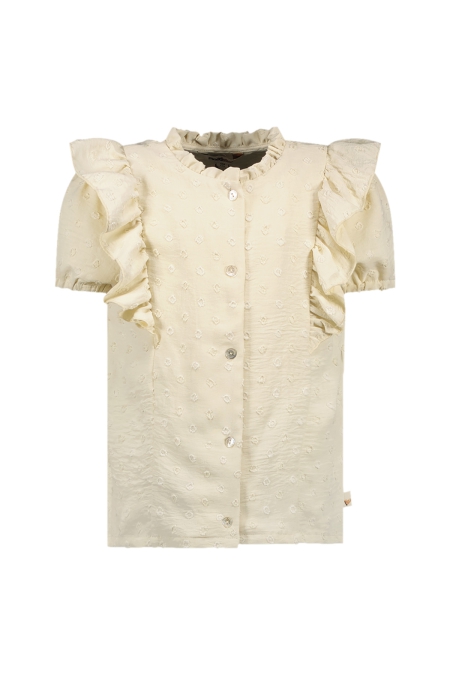 Moodstreet ruffle blouse Ally warm white (M502-5122-006)