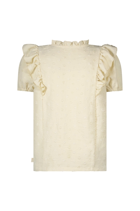 Moodstreet ruffle blouse Ally warm white (M502-5122-006)