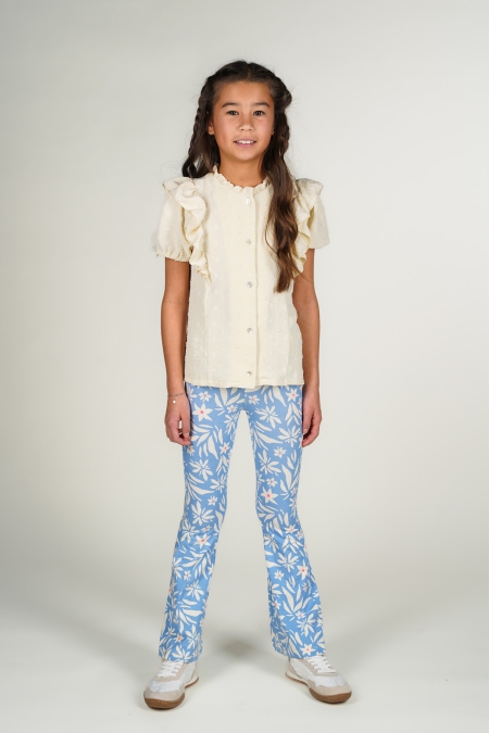 Moodstreet ruffle blouse Ally warm white (M502-5122-006)