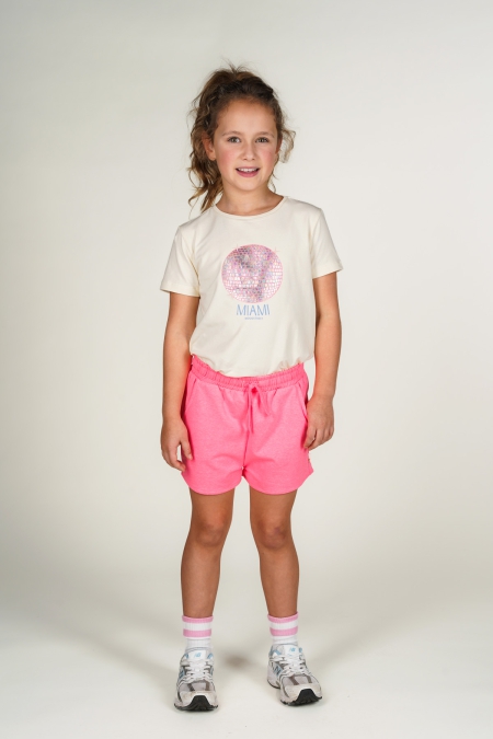 Moodstreet t-shirt Sisley miami disco warm white (M502-5400-006)