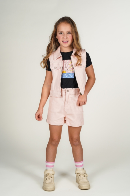 Moodstreet t-shirt Sisley sunset black (M502-5401-099)