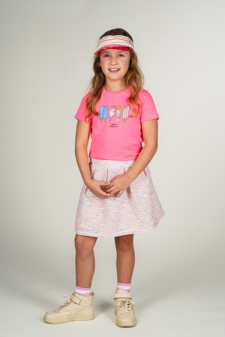 Moodstreet t-shirt Sisley icecream diva pink (M502-5403-250)