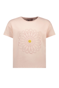 Moodstreet t-shirt Silver oyeah circle light pink (M502-5405-205)