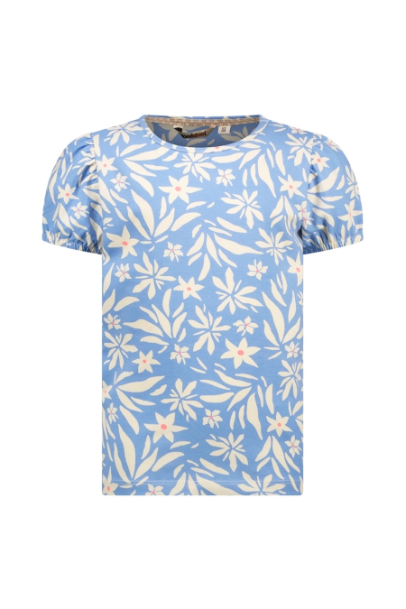 Moodstreet t-shirt Steffie miami flowers miami blue (M502-5408-136)