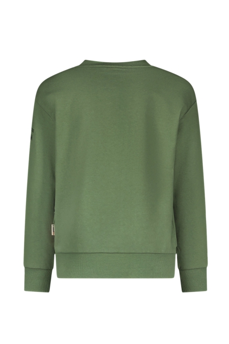 Moodstreet sweater Simon palms skyline coll khaki (M502-6316-469)