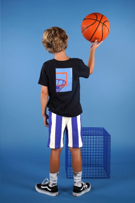 Moodstreet t-shirt Lewis basketball black (M502-6422-099)