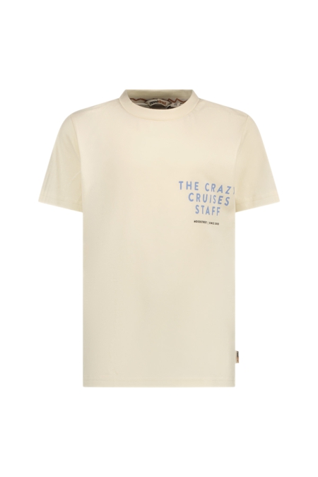Moodstreet t-shirt Lewis crazy cruises warm white (M502-6423-006)