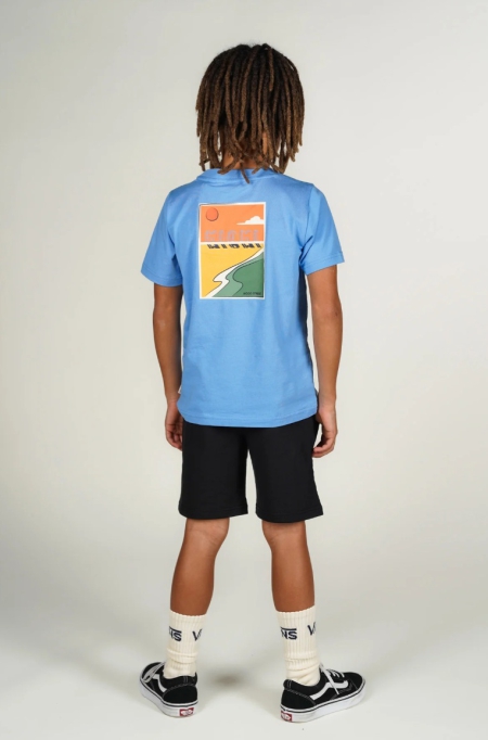 Moodstreet t-shirt Lewis waves spot miami blue (M502-6424-136)