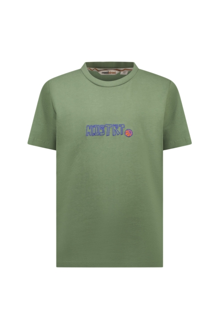 Moodstreet t-shirt Lewis b-ball slam-dunk cool khaki (M502-6425-469)