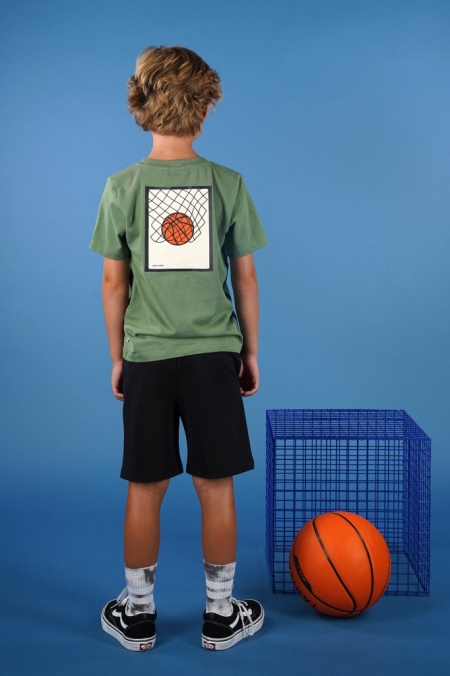 Moodstreet t-shirt Lewis b-ball slam-dunk cool khaki (M502-6425-469)