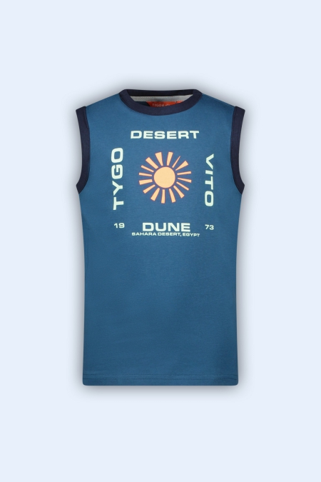 Tygo & Vito singlet Daan dark sea green (X503-6420-352)