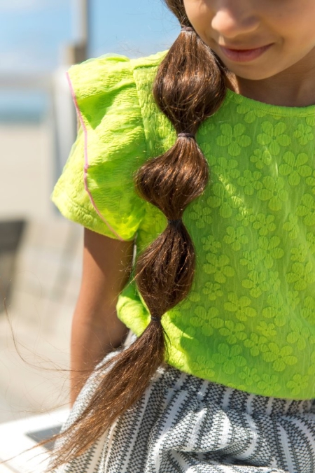 B.Nosy shirt Blake flower ruffles toxic green (Y502-5100-398)