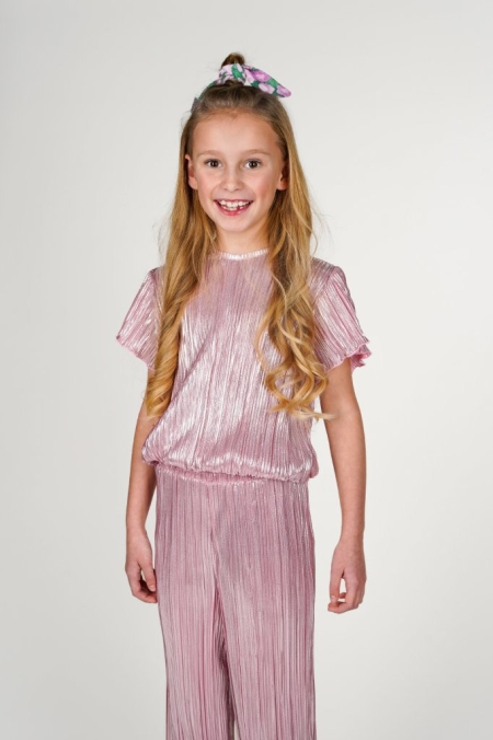 B.Nosy shirt Brynn metallic plisse coral blush (Y502-5106-213)