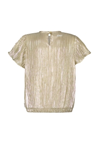 B.Nosy shirt Brynn metallic plisse light gold (Y502-5106-535)