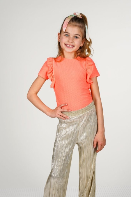 B.Nosy t-shirt Teddie dotted neon blush (Y502-5414-283)