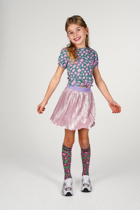 B.Nosy metallic plisse rok Roza coral blush (Y502-5705-213)