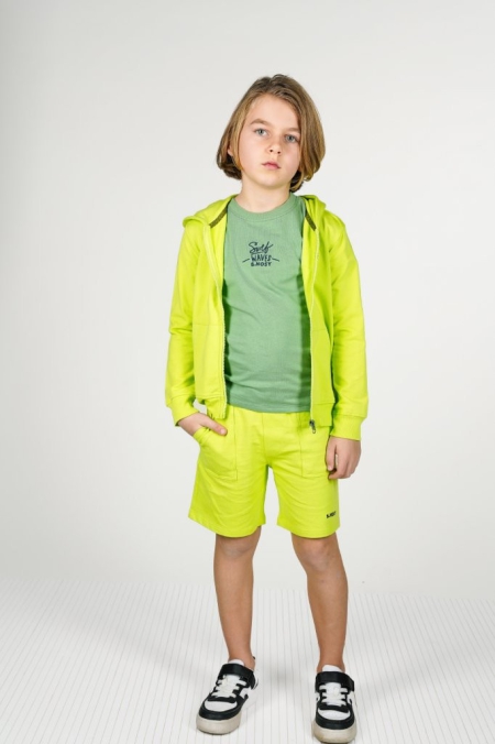 B.Nosy vest Cody met capuchon toxic green (Y502-6327-398)