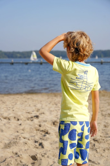 B.Nosy t-shirt Timmy sunny lime packprint (Y502-6405-501)