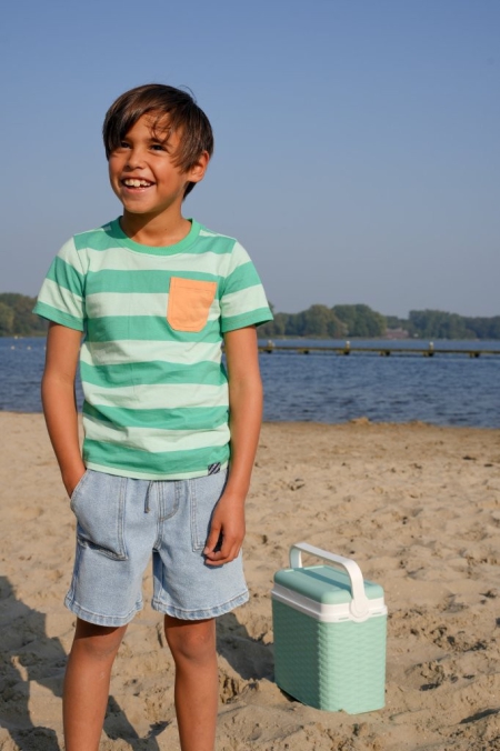 B.Nosy t-shirt Timmy stiped ice green (Y502-6406-316)