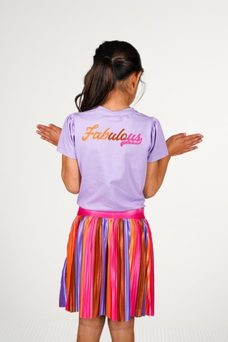 B.Nosy jurk Dannae met plisse rok loganberry (Y503-5812-620)