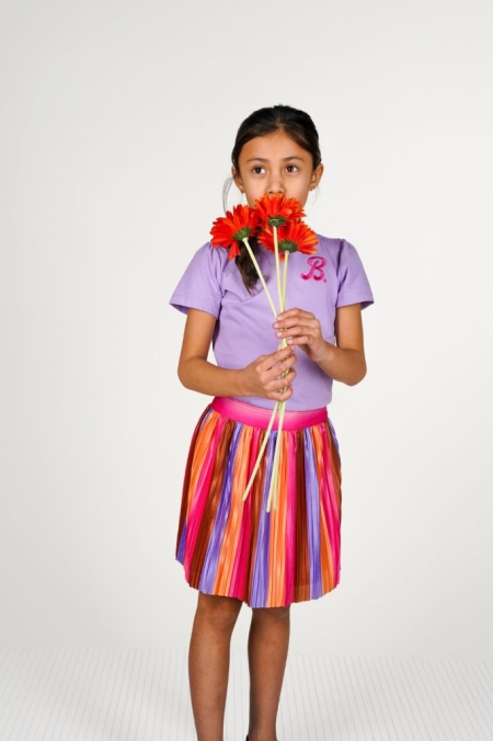 B.Nosy jurk Dannae met plisse rok loganberry (Y503-5812-620)