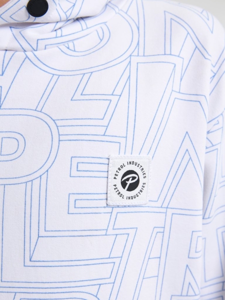 Petrol hoodie aop bright white (B-1050-SWH351-0000)