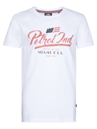 Petrol shirt classic print bright white (B-1050-TSR600-0000)