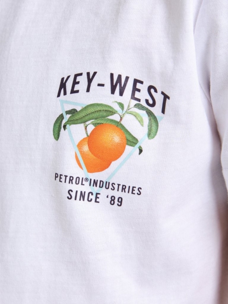 Petrol shirt bright white (B-1050-TSR646-0000)