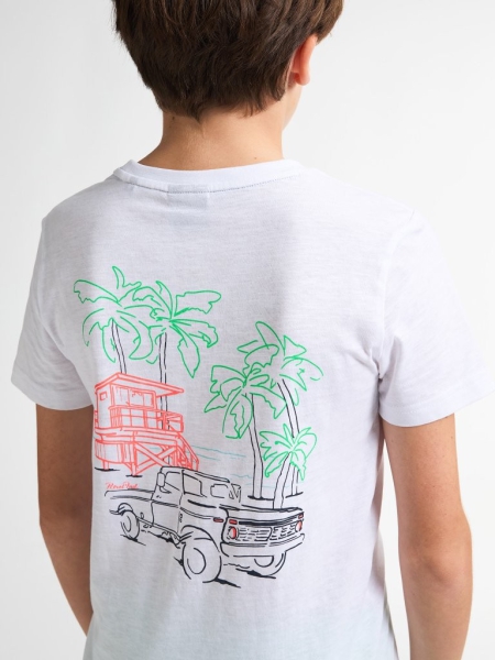 Petrol t-shirt bright white (B-1050-TSR647-0000)